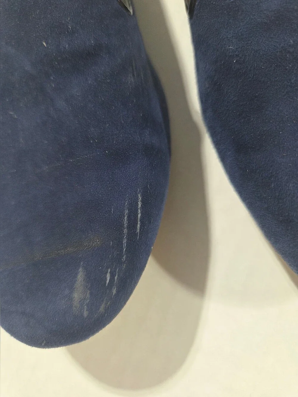 Women’s Navy Suede Slip-On Loafers